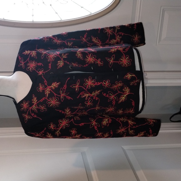 Silk Blazer Embroidered Jacket - Picture 4 of 4